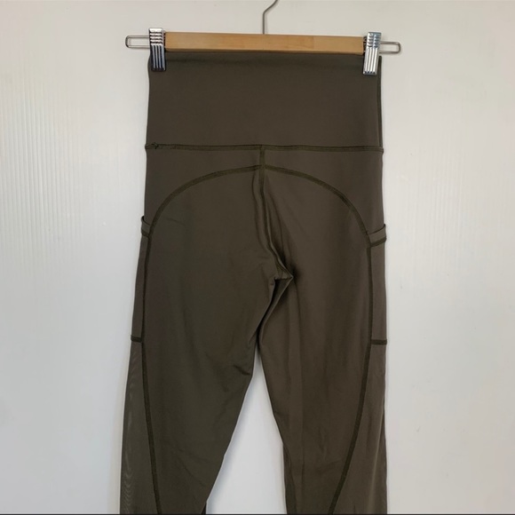 Aerie Offline Goals High Waisted Pocket Dark Green Full Length Leggings - Picture 9 of 15